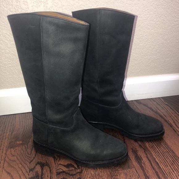 Cole Haan Black Leather Mid Calf Riding Boots Women’s Size 5 M F5755 Outdoor, - Picture 1 of 16